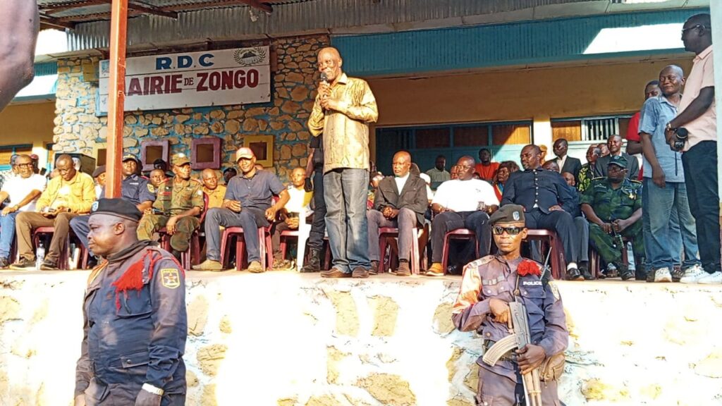 Sud-Ubangi : Jean-René Galekwa en mission à Zongo pour lancer les travaux de la voirie urbaine et la Journée mondiale des réfugiés