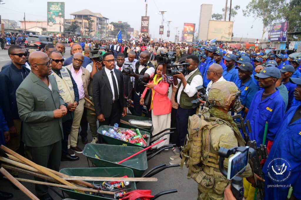 Kinshasa : Félix Tshisekedi salue les premiers résultats de la Task Force du Service national